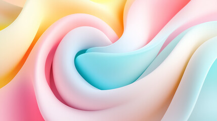 Poster - A mesmerizing swirl of pastel colors and gradients dances together, creating a captivating and fluid design