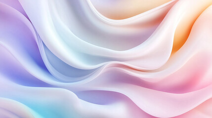 Poster - Pastel waves intertwine in a serene blend, offering a harmonious visual for artistic inspiration