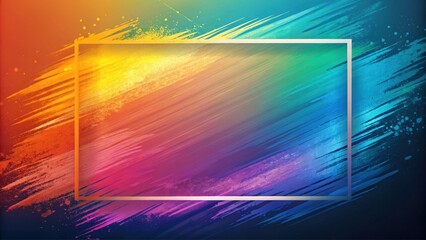 Poster - Abstract Colorful Background with a White Frame for Text or Design