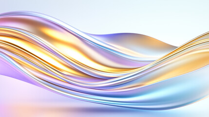 Poster - Soft pastel waves intertwine gracefully, showcasing a soothing blend of color that inspires creativity and calmness
