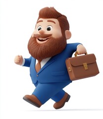 Sticker - Businessman Cartoon 3D.