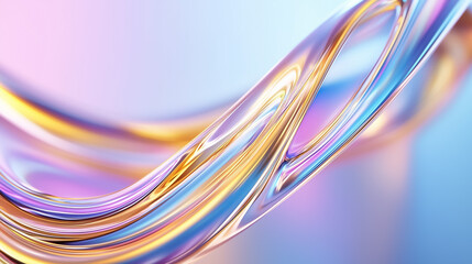 Poster - A mesmerizing cascade of colorful gradients flows softly, blending hues to create a tranquil and artistic atmosphere