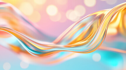 Poster - Fluid shapes dance in vibrant gradients, creating a serene and inspiring atmosphere filled with visual harmony