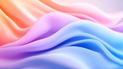 Poster - Soft gradients flow like silk, blending pastel pinks, purples, and blues to evoke serene elegance and artistic harmony