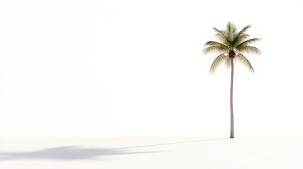 coconut tree on white background
