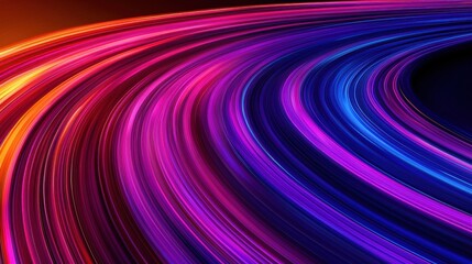 Poster - A vibrant swirl of neon colors in blue, purple, and pink, creating a dynamic and energetic visual effect.