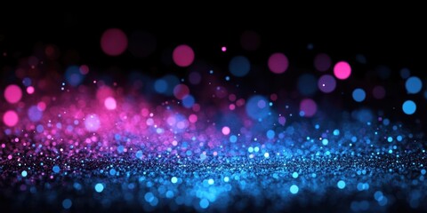 Poster - vibrant bokeh lights on dark background