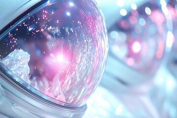 Poster - Astronauts Celebrate Eve in a Distant Galaxy With Vibrant Holograms and Cutting-Edge Technology