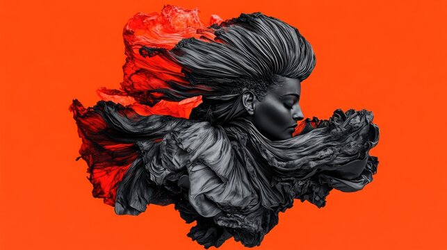 Fluid, flowing shapes reminiscent of underwater currents, blending softly into a gradient background.