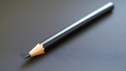 Poster - A single pencil laying diagonally across a minimalist notebook, plain background, 4K resolution