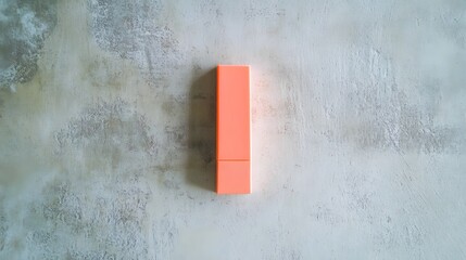Poster - A top-down shot of a single highlighter next to an eraser, positioned symmetrically on a modern table, plain background, 4K resolution