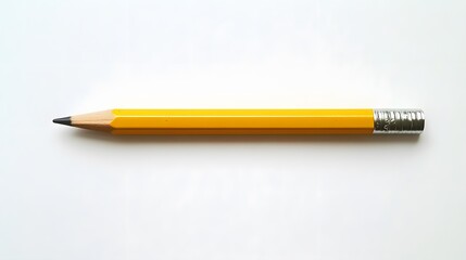 Poster - A single mechanical pencil resting horizontally across a blank page, creating a minimalistic arrangement, plain background, 4K resolution