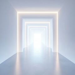Poster - Minimalistic Abstract Hub with Lighted Pathways