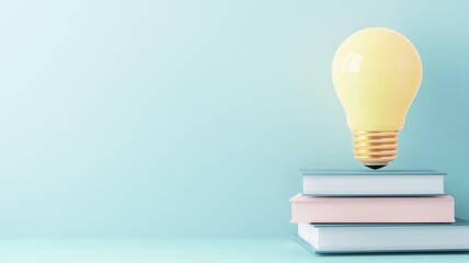 Poster - Abstract Ideas Flowing Around with Light Bulb Concept