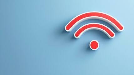 Poster - Modern Wireless Connectivity Design with Red Symbols