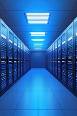Poster - Modern Data Center with Advanced Server Infrastructure