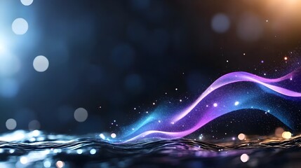 Fototapete - Vibrant Abstract Glowing Shapes in Striking Textured Background for Poster or Banner Design  Dynamic contemporary and visually captivating digital artwork with deep textures and contrasting colors
