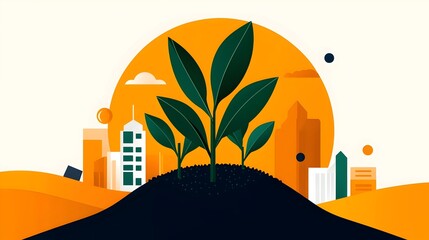 Aufkleber - Smart Farming Showcasing Precision Agriculture Data and Sustainable Farming Techniques  Digital infographics highlighting innovative solutions for efficient