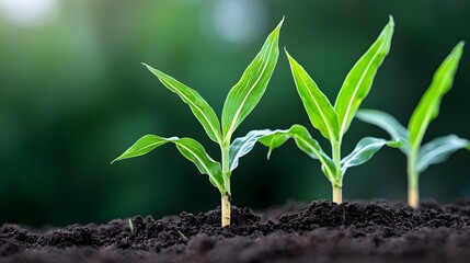 Aufkleber - Precision Agriculture Technology and Smart Farming Concepts with Corn Seedling Growth  Infographics and visuals showcasing modern farming approaches data driven cultivation