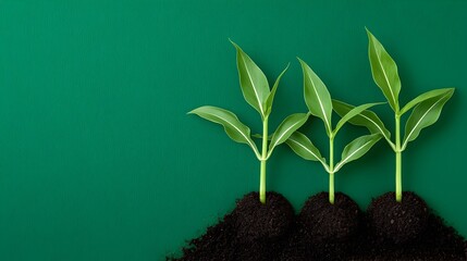 Aufkleber - Thriving corn seedlings cultivated in a smart farming environment