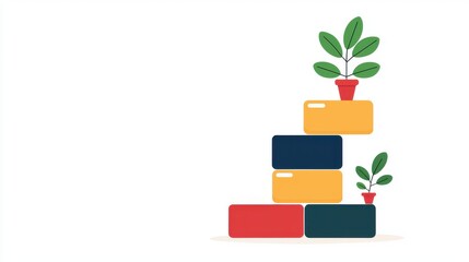Poster - Modern Flat Design Elements for Task Automation Flow