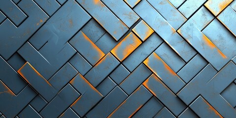 Poster - Repeating seamless metal texture with a worn look and subtle details, great for industrial backgrounds.