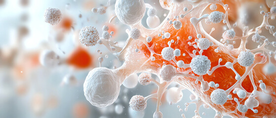 Poster - Intriguing cross-section of bacteria within the lungs a close-up look at microbial life and its impact on health