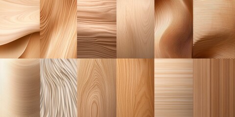 Poster - Textured light wood with fine grain, offering a soft and natural aesthetic.