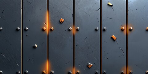 Poster - Textured metal sheet with prominent roughness, featuring high-detail scratches and wear.