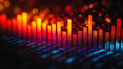Poster - a colorful image of a graph with many different colored lines. the image has a futuristic and abstra