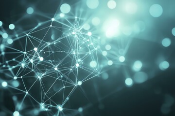 Wall Mural - abstract network connection: digital structure and data flow