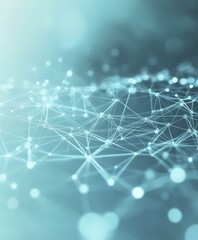 Wall Mural - abstract network connection - digital technology background