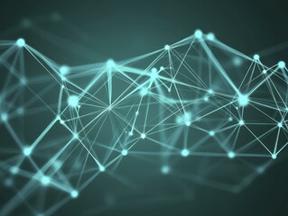 Wall Mural - abstract network: interconnected lines and points