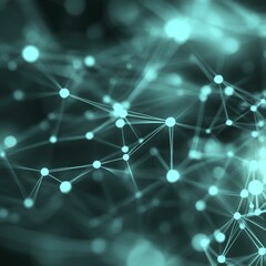 Wall Mural - abstract network connection - futuristic technology design
