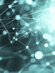 Wall Mural - abstract network connection - futuristic technology design