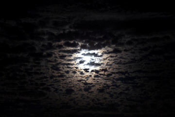 Wall Mural - night sky with a light