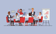 © yindee - Marketing team in a meeting room concept. Business people character vector illustration design.