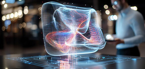 Poster - Exploring the future interactive digital blueprints on large screens transforming design and collaboration in modern environments