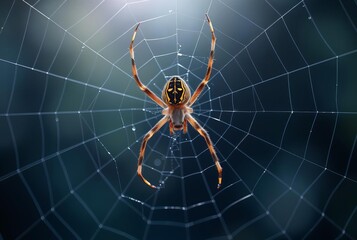 Spider HologramSpider spinning its web showcasing its intricate