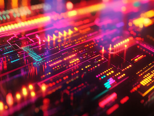 Aufkleber - Vibrant data patterns