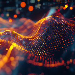 Aufkleber - Vibrant data waves