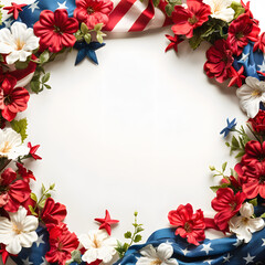 memorial day background design. we will be closed for memorial day isolated on white background, pho