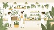 © Nakarin - Heartfelt Interaction at a Plant Shop