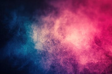 Wall Mural - A detailed view of a colorful powder cloud with pink and blue hues