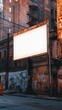 © Sasa Visual - A striking billboard mockup brightens an industrial building amidst urban graffiti