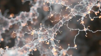 Poster - Abstract image of a neural network, representing connection and communication.