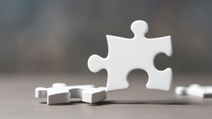 Poster - Single white puzzle piece