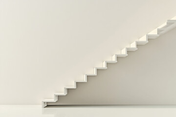 Staircase against lightly colored wall, background, minimal concept