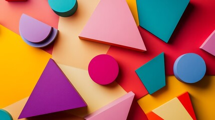 Aufkleber - A conceptual image of diverse abstract shapes merging into a cohesive whole on a simple background, Representing unity in diversity, photography style