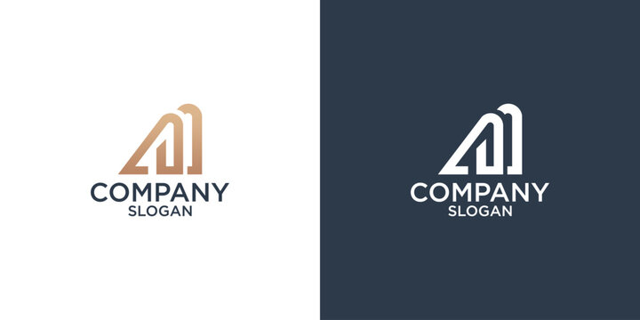 letter m abstract monogram logo design vector
